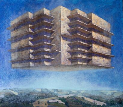  Structure on landscape - a Paint Artowrk by Francesco Campese